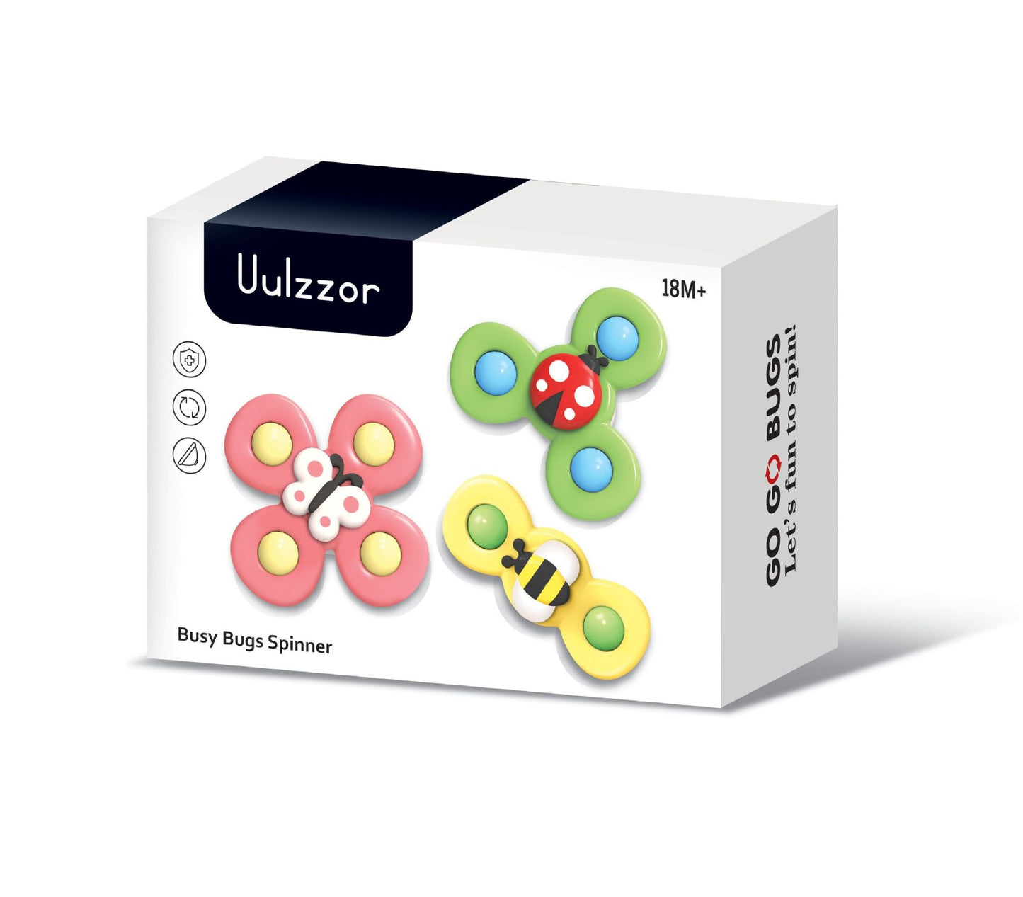 3 Pieces Suction Cup Spinner Toys for Toddlers