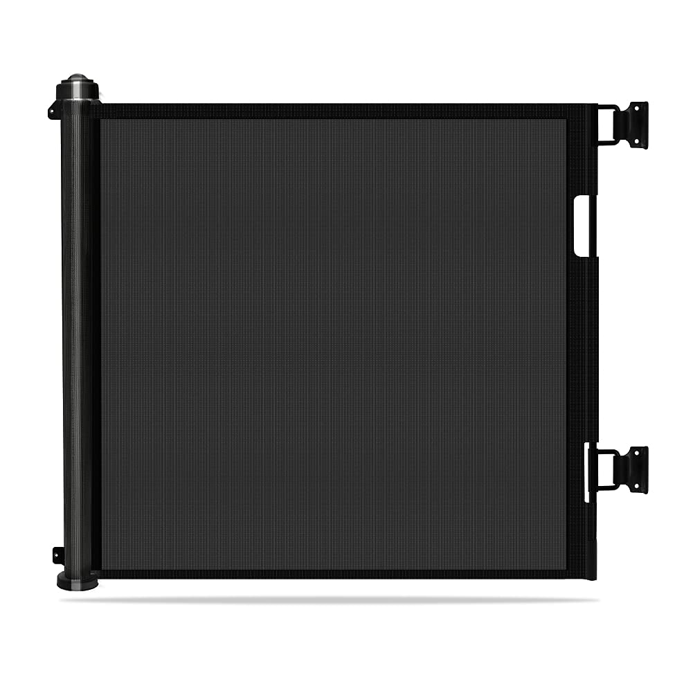 Retractable 3M Safety Baby Gate for Doorways Hallways Stairs (Black)