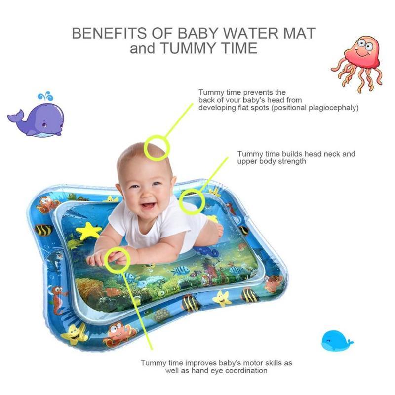 Inflatable Water Cushion and Water Play Mat for Infants