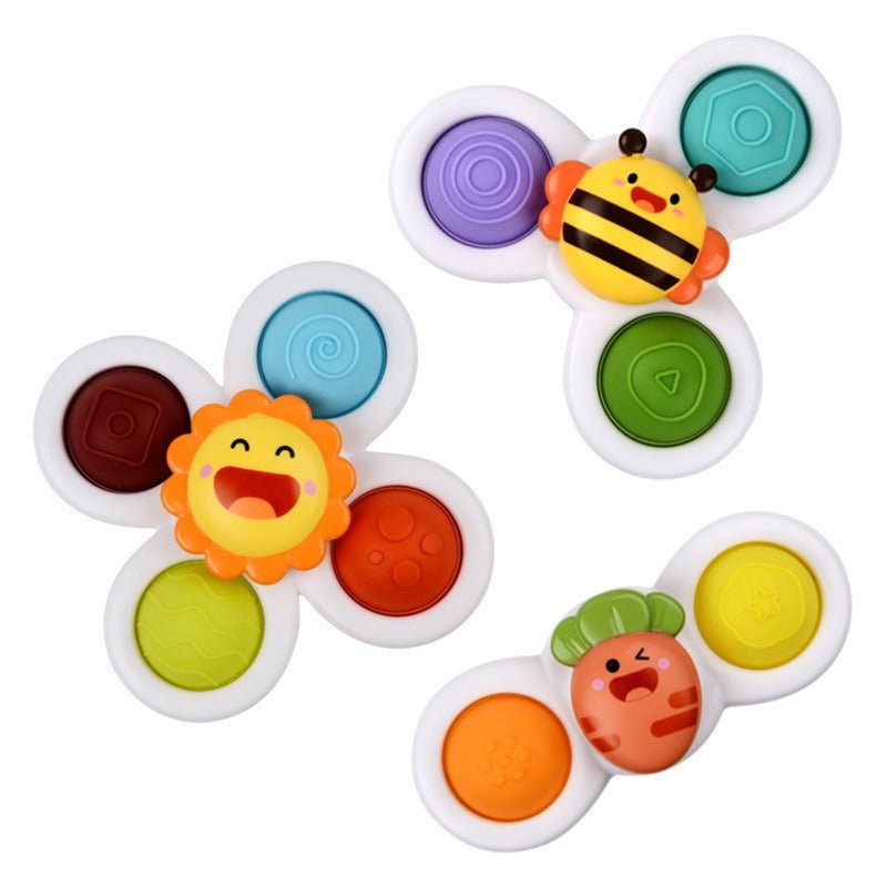 3 Pieces Suction Cup Spinner Toys for Toddlers