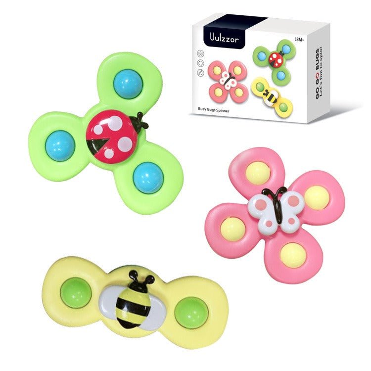 3 Pieces Suction Cup Spinner Toys for Toddlers