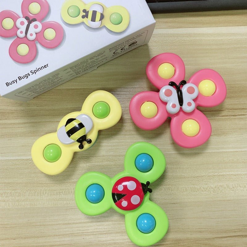 3 Pieces Suction Cup Spinner Toys for Toddlers