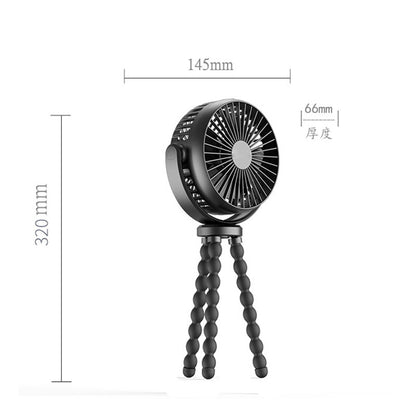 Mini Portable Octopus Baby Stroller Fan with Rechargeable Battery