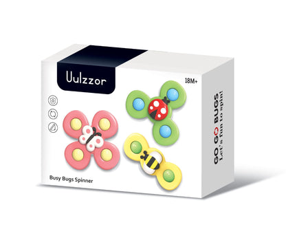 3 Pieces Suction Cup Spinner Toys for Toddlers