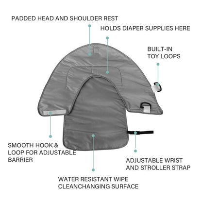 3-in-1 Multifunctional Portable, Foldable, Waterproof  Nappy Changing Mat Waterproof Nappy Changing Bag and Playmat