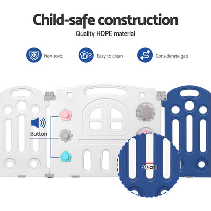 Keezi Kids Baby Playpen with Safety Gate Fence