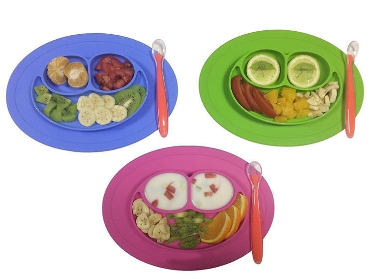 Silicone Baby Dining Plate Suitable For Baby Led Weaning