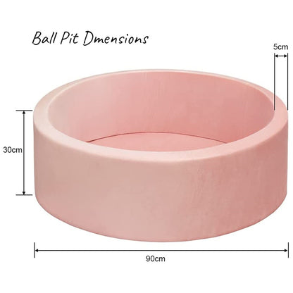Ocean Ball Soft Play Pit (Pink) + 200PCS Macaron Ocean Balloons