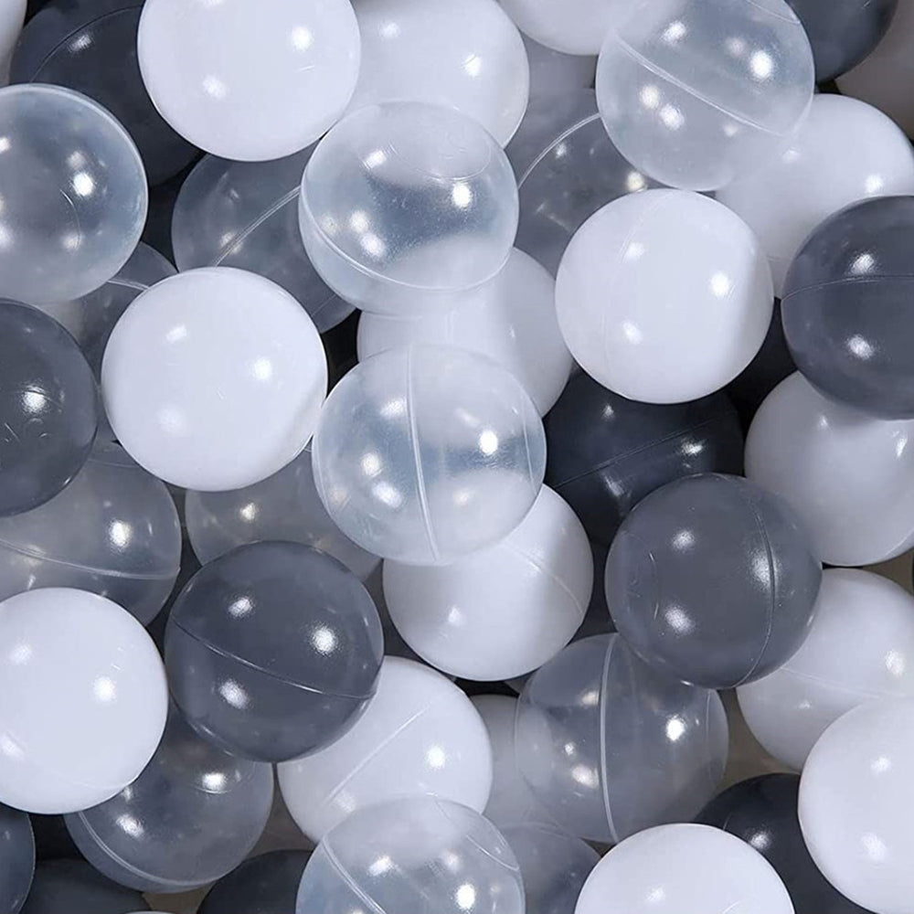 Ocean Ball Soft Play Pit (Grey) + 200PCS Vintage Ocean Balloons