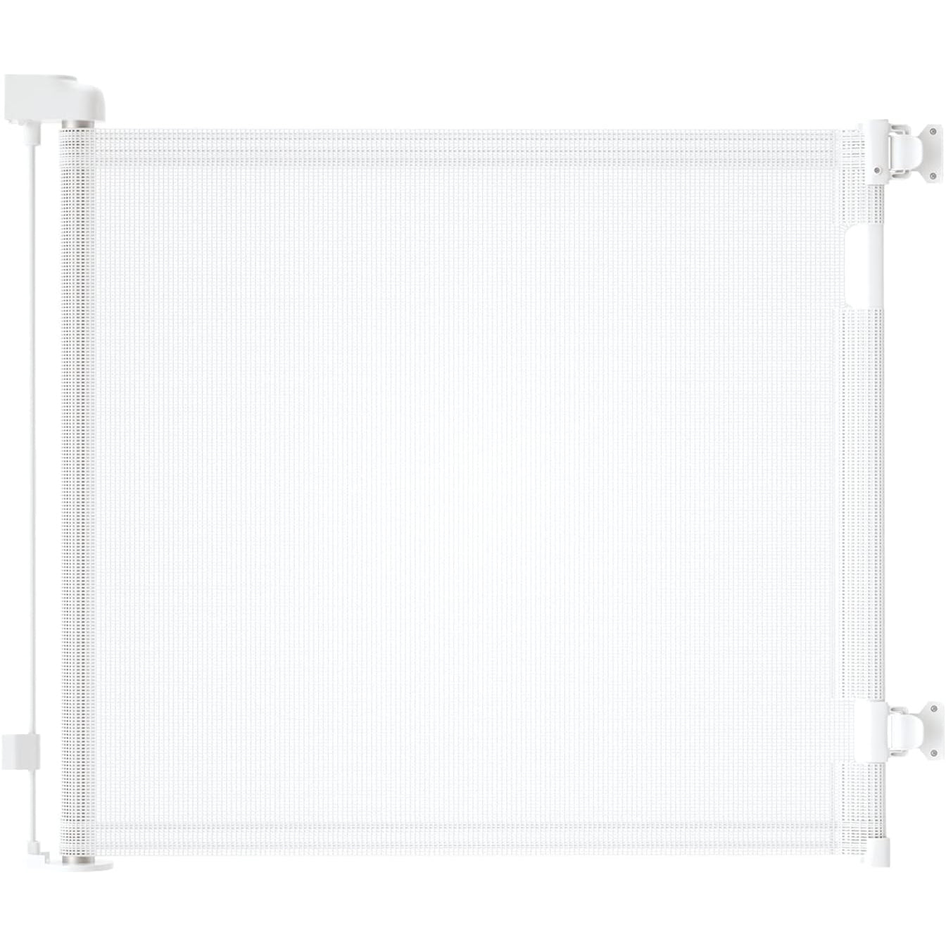 Retractable 1.5M Safety Baby Gate for Doorways Hallways Stairs (White)