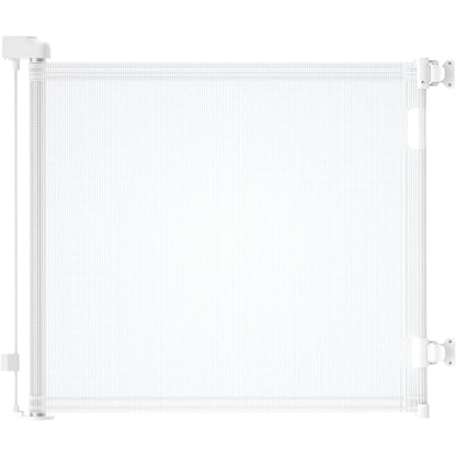 Retractable 1.5M Safety Baby Gate for Doorways Hallways Stairs (White)