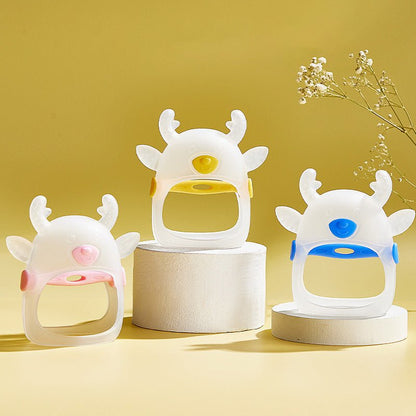 Silicone Deer Hand Gripped Teether for Babies