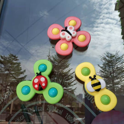 3 Pieces Suction Cup Spinner Toys for Toddlers
