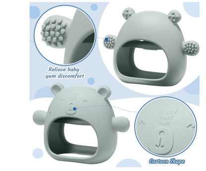 Bear Silicone Hand Gripped Teether for Babies