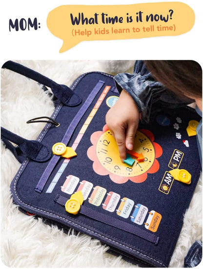 Montessori Inspired Busy Board and Sensory Toys for Education and Life Skill