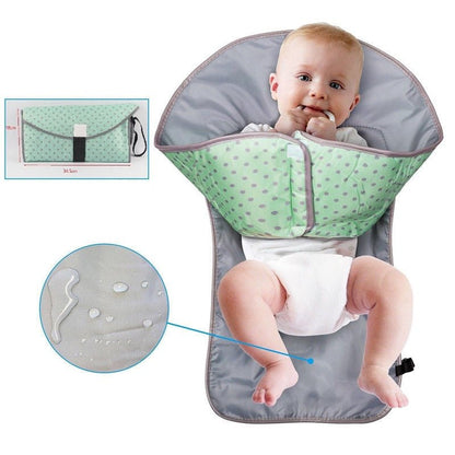 3-in-1 Multifunctional Portable, Foldable, Waterproof  Nappy Changing Mat Waterproof Nappy Changing Bag and Playmat
