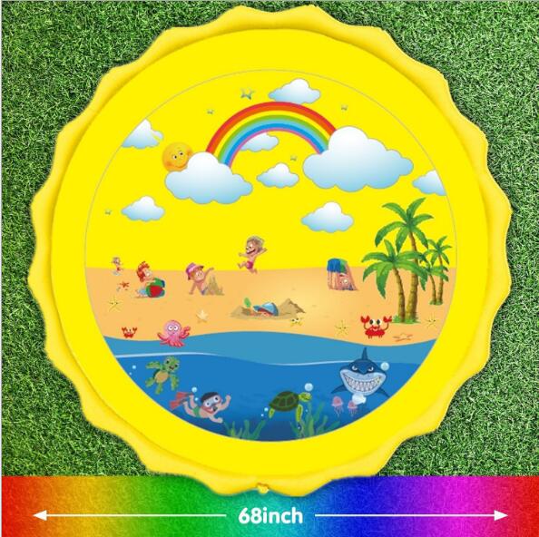 170CM Inflatable Water Sprinkler Mat for Outdoor Play