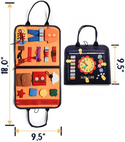 Montessori Inspired Busy Board and Sensory Toys for Education and Life Skill