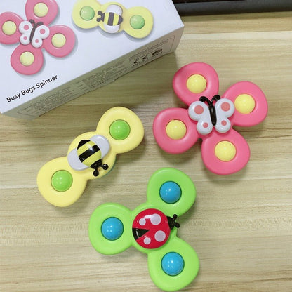 3 Pieces Suction Cup Spinner Toys for Toddlers