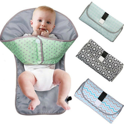 3-in-1 Multifunctional Portable, Foldable, Waterproof  Nappy Changing Mat Waterproof Nappy Changing Bag and Playmat