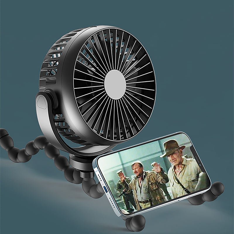Mini Portable Octopus Baby Stroller Fan with Rechargeable Battery